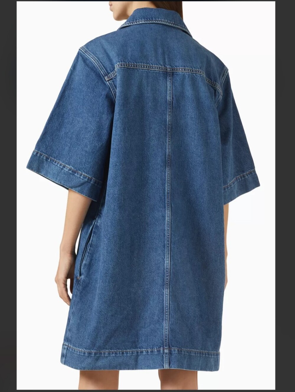 COS Mini Denim Shirt Dress Size 14 - Picture 7 of 11